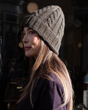 Iris Wool Cable Knit Beanie from BIBICO