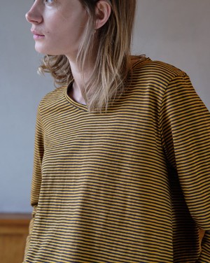 Josie V Neck Striped T from BIBICO