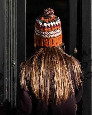 Astrid Fair Isle Wool Bobble Hat from BIBICO