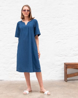 Hara V-Neck Denim Dress from BIBICO