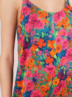 Mini Slip Dress, Upcycled Polyester, in Colourful Print from blondegonerogue