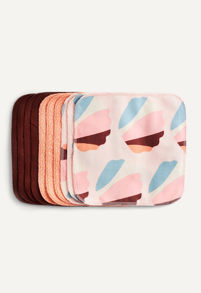 Reusable Cloth Wipes - Orange Sprinkle from Boob Design