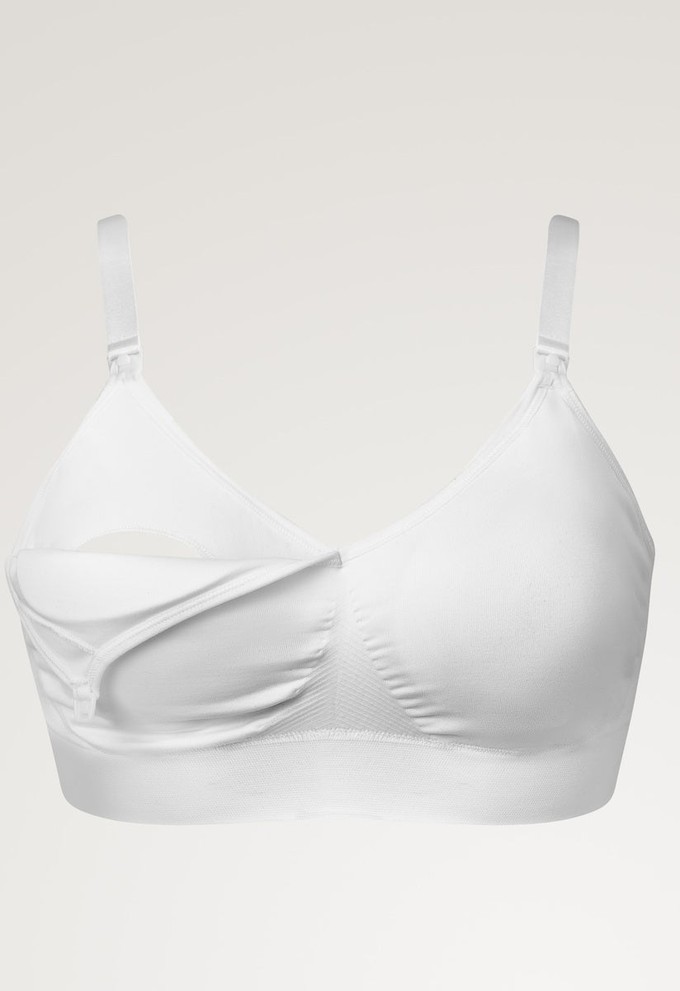 Seamless nursing bra with pads - White from Boob Design