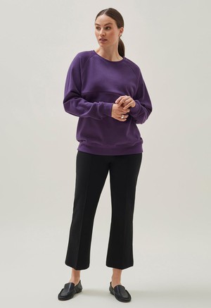 Thermal nursing sweatshirt - Midnight plum from Boob Design