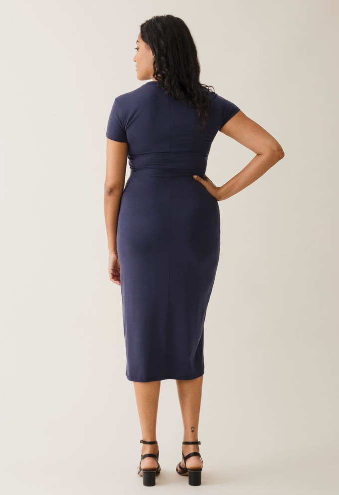 Maternity party dress with nursing access - Navy from Boob Design