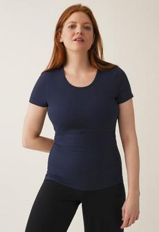 Short sleeve nursing top - Midnight Blue via Boob Design