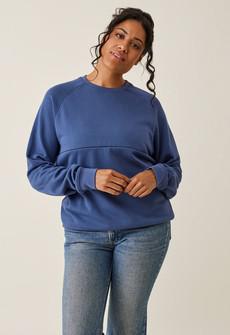 Nursing sweatshirt - Indigo Blue via Boob Design