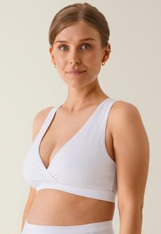 Essential maternity and nursing bra - White via Boob Design