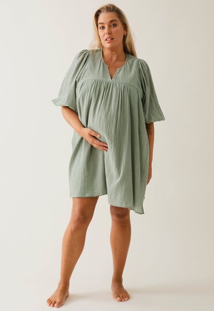 Boho maternity mini dress - Green Tea from Boob Design