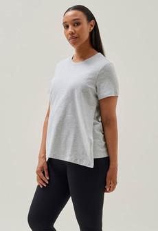 Maternity t-shirt with nursing access - Grey Melange via Boob Design