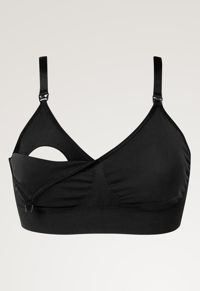 Seamless nursing bra with pads - Black from Boob Design