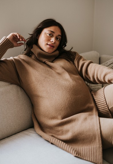 Boob Design Organic Merino Wool Go-To Nursing Sleep Bra (Brown Melange)