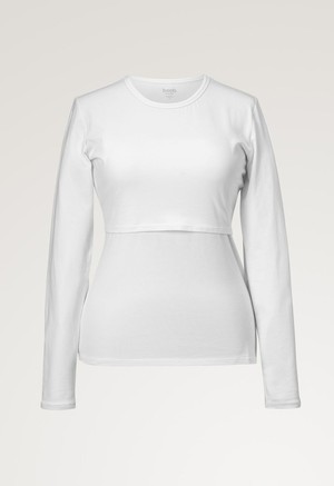 Essential nursing top long sleeve - White from Boob Design