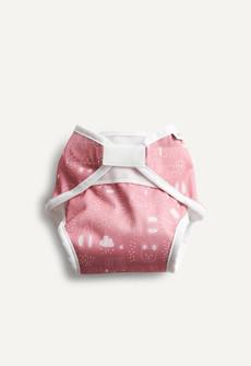 Cloth Diaper Cover for Terry Diaper - Rusty Pink Teddy via Boob Design