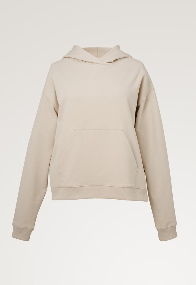 Maternity hoodie with nursing access - Light Beige from Boob Design