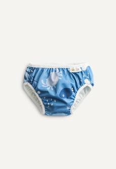 Swim Diaper with side buttons - Blue Whale via Boob Design