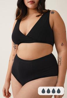 Period Underwear - High waist - Heavy flow - Black via Boob Design