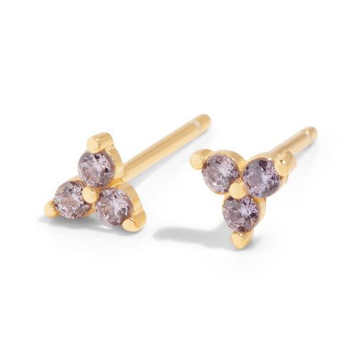 THE SALLY STUD PURPLE - 18k gold plated from Bound Studios