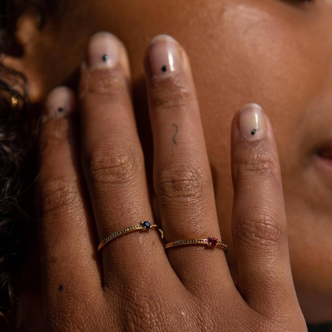 THE EMMA RING RED - Solid 14k gold from Bound Studios