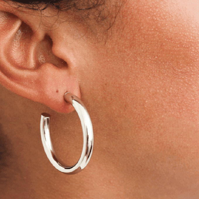 THE KENDAL HOOP L - sterling silver from Bound Studios