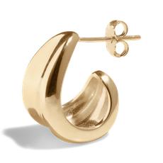 THE AVA HOOP  - 18k gold vermeil via Bound Studios