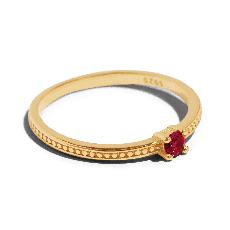 THE EMMA RING RED - Solid 14k gold via Bound Studios