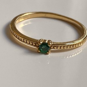 THE EMMA RING GREEN - Solid 14k gold from Bound Studios