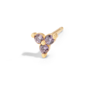 THE SALLY STUD PURPLE - 18k gold plated from Bound Studios