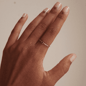 THE EMMA RING BLUE - Solid 14k gold from Bound Studios