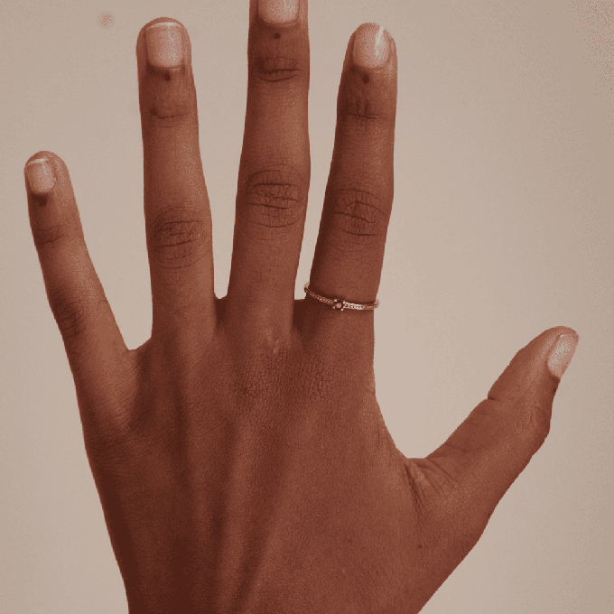 THE EMMA RING RED - Solid 14k gold from Bound Studios