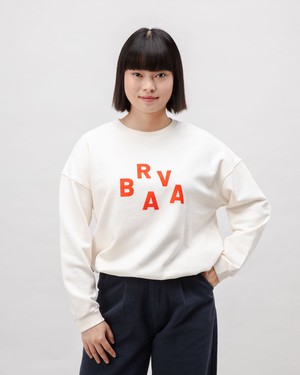 BRV Squared Cotton Sweatshirt Ecru from Brava Fabrics