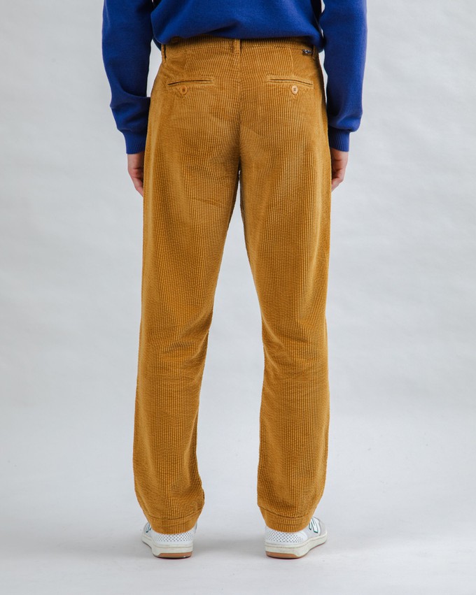 Corduroy Pleated Chino Pants Camel from Brava Fabrics