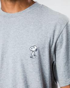 Peanuts Snoopy T-shirt Grey Melange via Brava Fabrics