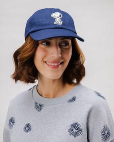 Peanuts Snoopy Cotton 6 Panel Cap Navy via Brava Fabrics