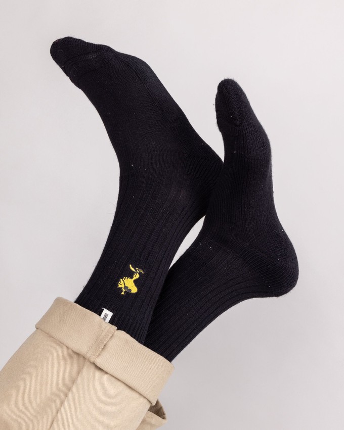 Peanuts Woodstock Socks Black from Brava Fabrics