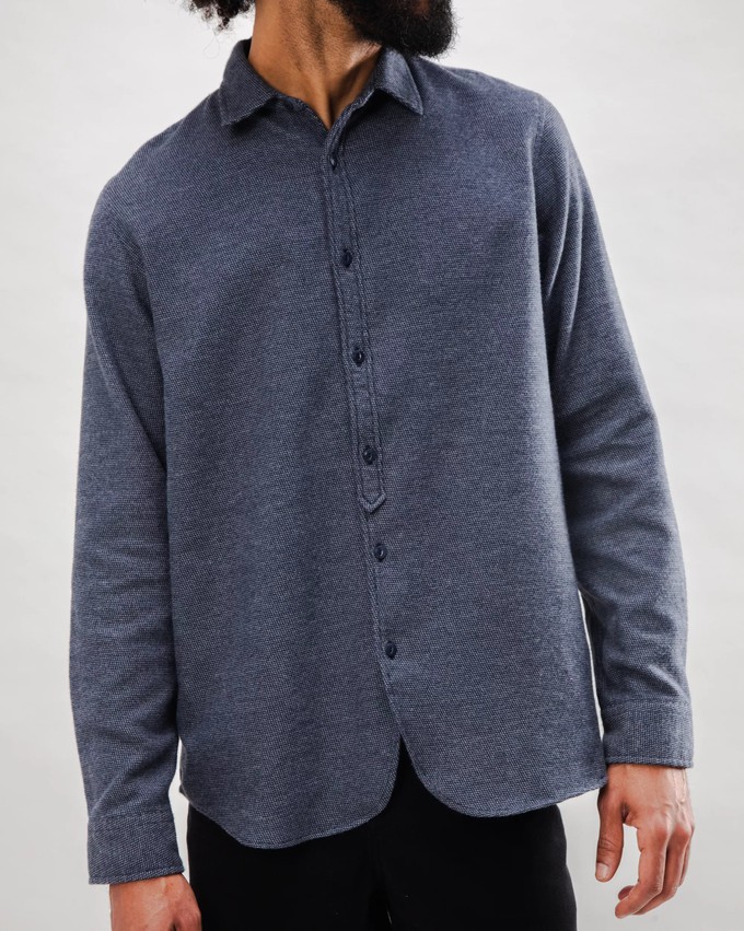 Mouline Flannel Overshirt Dark Grey from Brava Fabrics