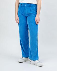 Corduroy Pleated Pants Blue via Brava Fabrics