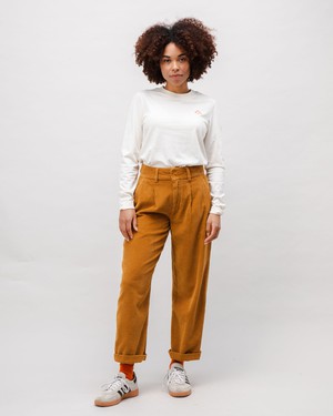 Corduroy Pleated Pants Camel from Brava Fabrics