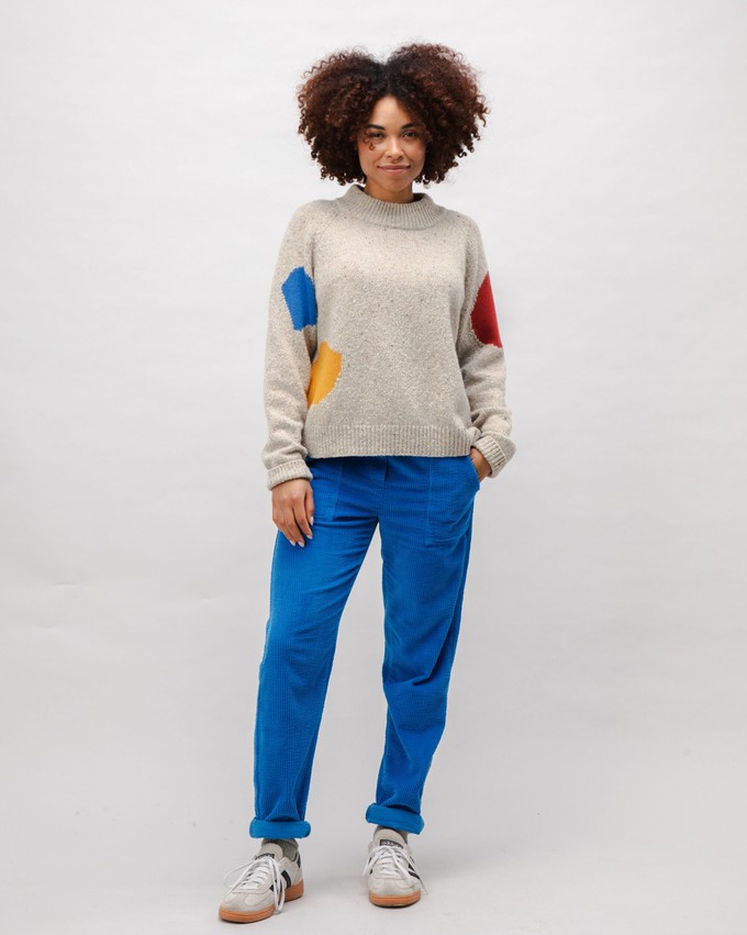 Perkins Raglan Wool Sweater Multicolor from Brava Fabrics