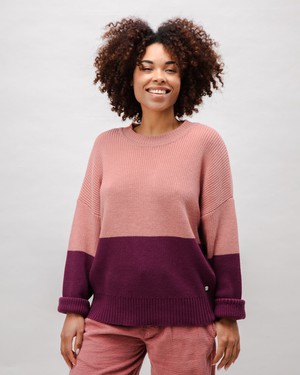 Bicolor Cotton Sweater Rose from Brava Fabrics