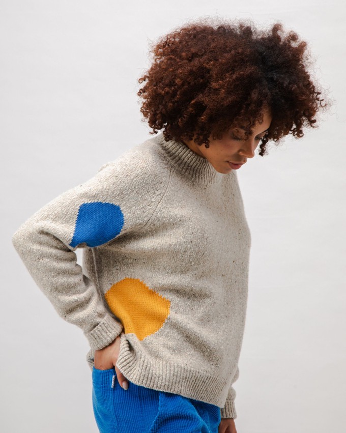 Perkins Raglan Wool Sweater Multicolor from Brava Fabrics