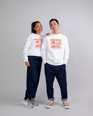 Hoxton Four Corners Unisex Sweatshirt White from Brava Fabrics