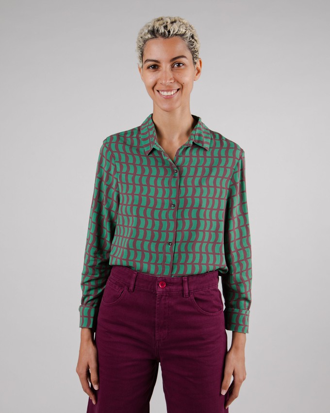 Geo Blouse Green from Brava Fabrics