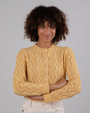 Holeknit Knitted Jacket Yellow from Brava Fabrics