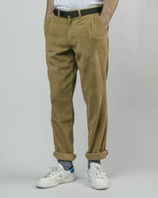 Corduroy Pleated Chino Pants Camel via Brava Fabrics