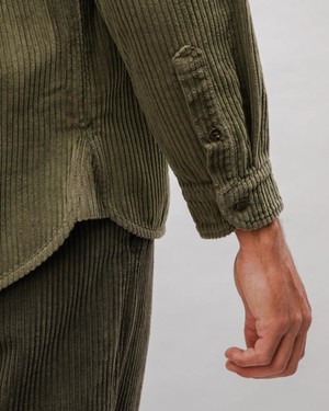 Corduroy Overshirt Stone Green from Brava Fabrics