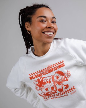 Hoxton Four Corners Unisex Sweatshirt White from Brava Fabrics