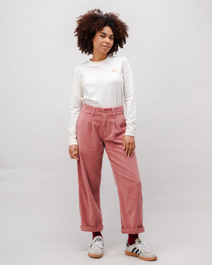 Corduroy Pleated Pants Rose from Brava Fabrics