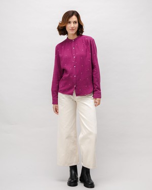 Dusk Boho Cotton Blouse Grape from Brava Fabrics