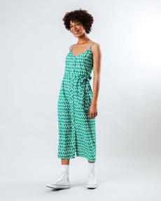 Sunset Strap Dress Green via Brava Fabrics